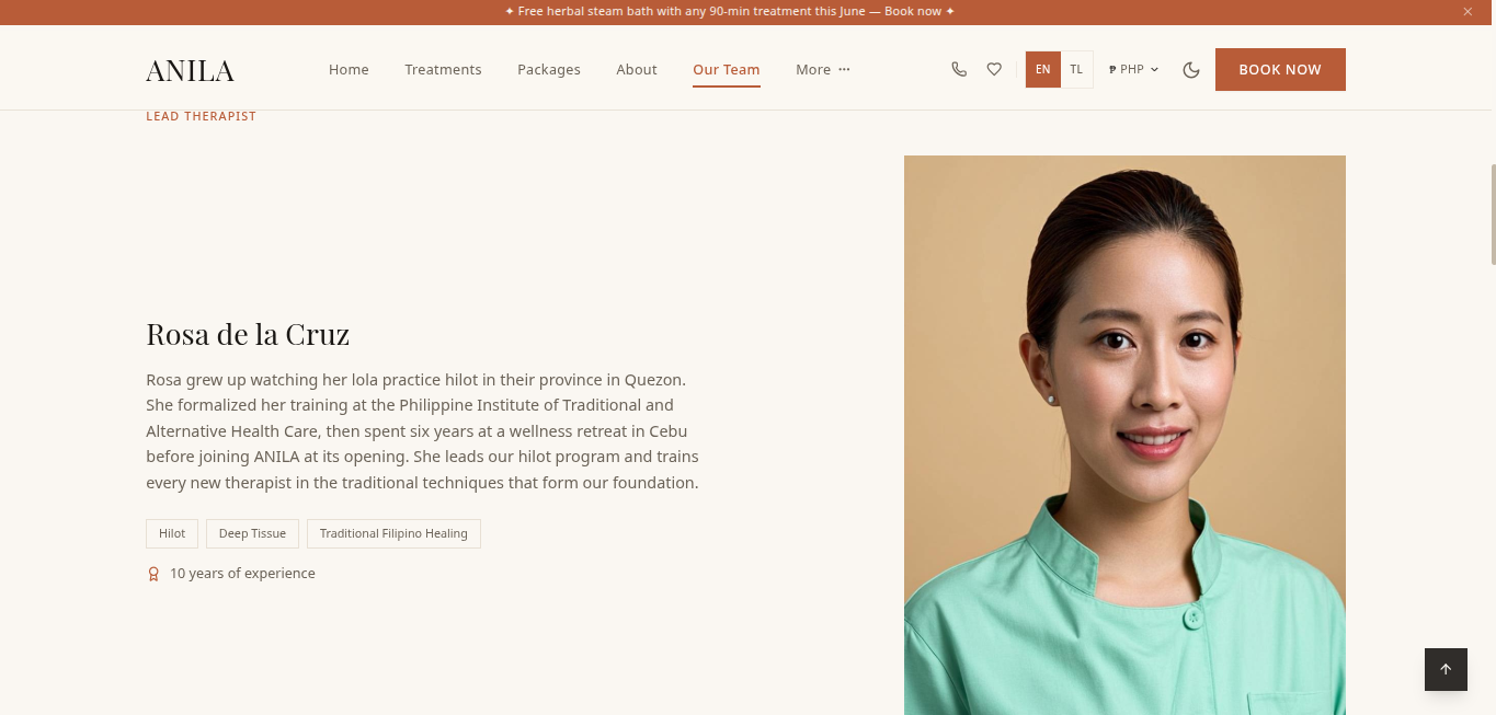 Anila website screenshot 3 of 4