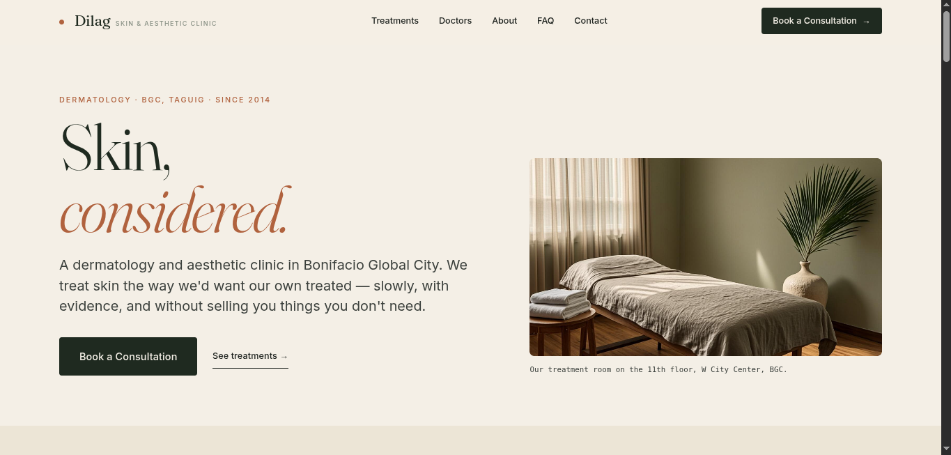 Dilag website screenshot 1 of 4