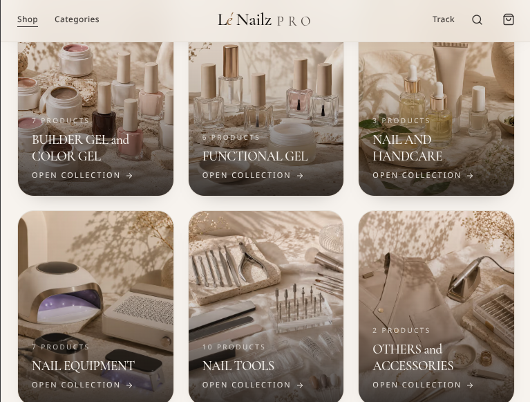 Le Nailz website screenshot 3 of 4